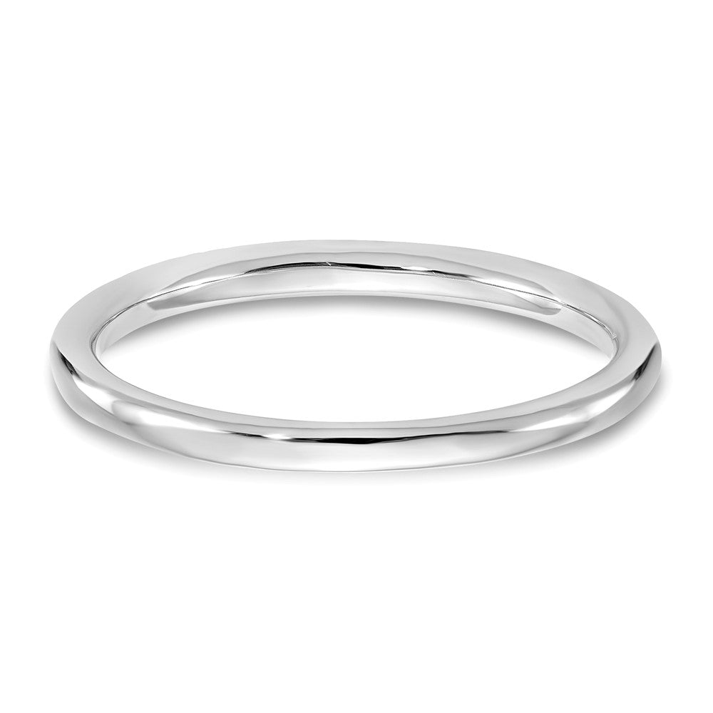 14K Weißgold Ehering mit natürlichen Diamanten, 0,06 ct Gesamtgewicht