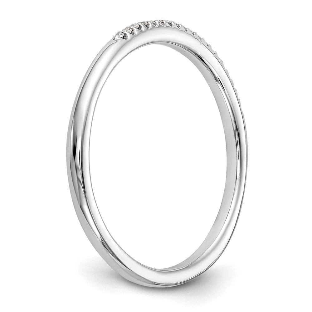 14K Weißgold Ehering mit natürlichen Diamanten, 0,06 ct Gesamtgewicht