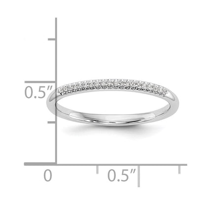 14K Weißgold Ehering mit natürlichen Diamanten, 0,06 ct Gesamtgewicht