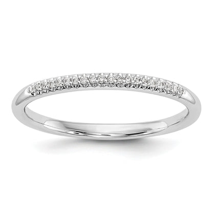 14K Weißgold Ehering mit natürlichen Diamanten, 0,06 ct Gesamtgewicht