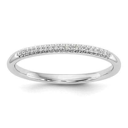 14K Weißgold Ehering mit natürlichen Diamanten, 0,06 ct Gesamtgewicht