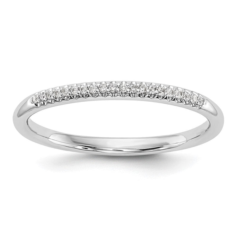 14K Weißgold Ehering mit natürlichen Diamanten, 0,06 ct Gesamtgewicht