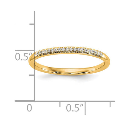 14K Gelbgold Ring mit echten Diamanten