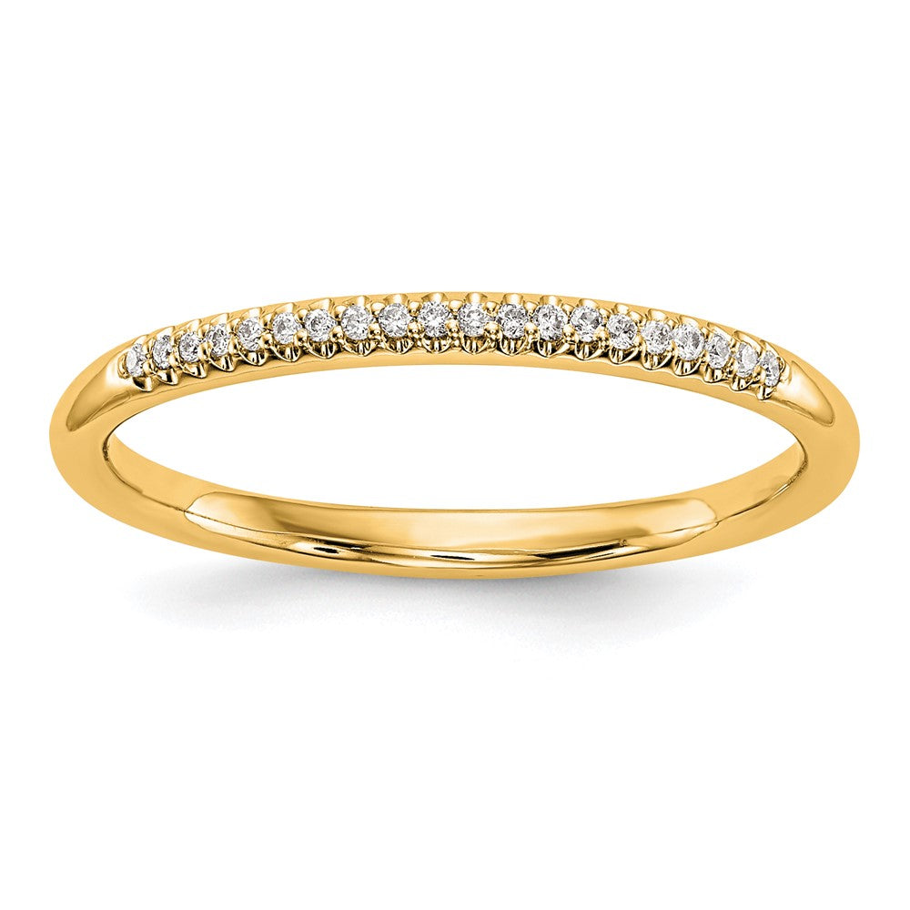 14K Gelbgold Ring mit echten Diamanten