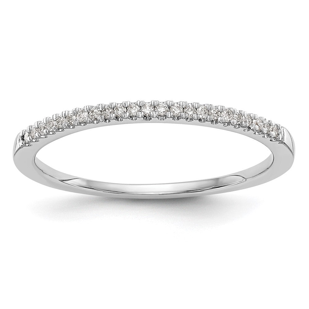 14K Weißgold Ehering mit natürlichen Diamanten