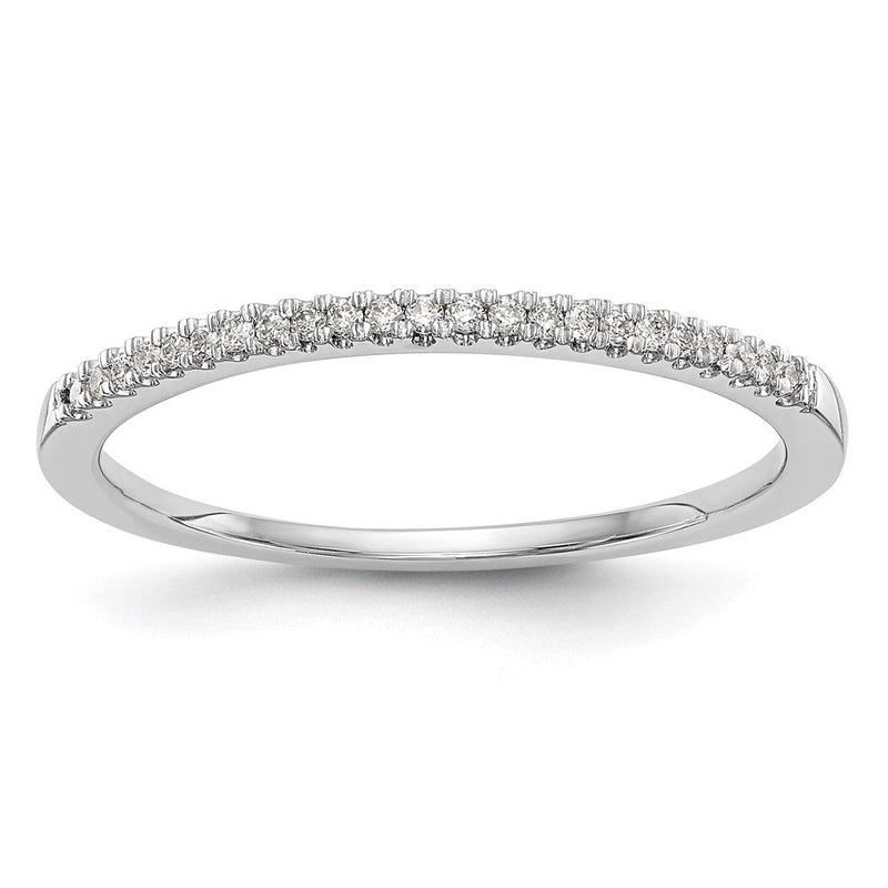 14K Weißgold Ehering mit natürlichen Diamanten