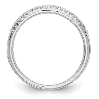 14K Weißgold Ehering mit natürlichen Diamanten, 0,144 ct Gesamtgewicht