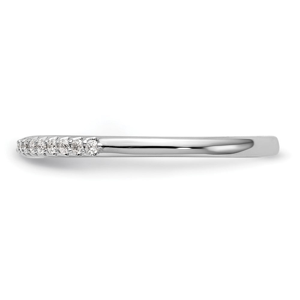 14K Weißgold Ehering mit natürlichen Diamanten, 0,144 ct Gesamtgewicht