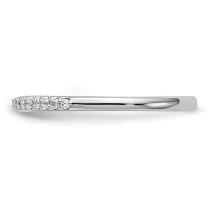 14K Weißgold Ehering mit natürlichen Diamanten, 0,144 ct Gesamtgewicht