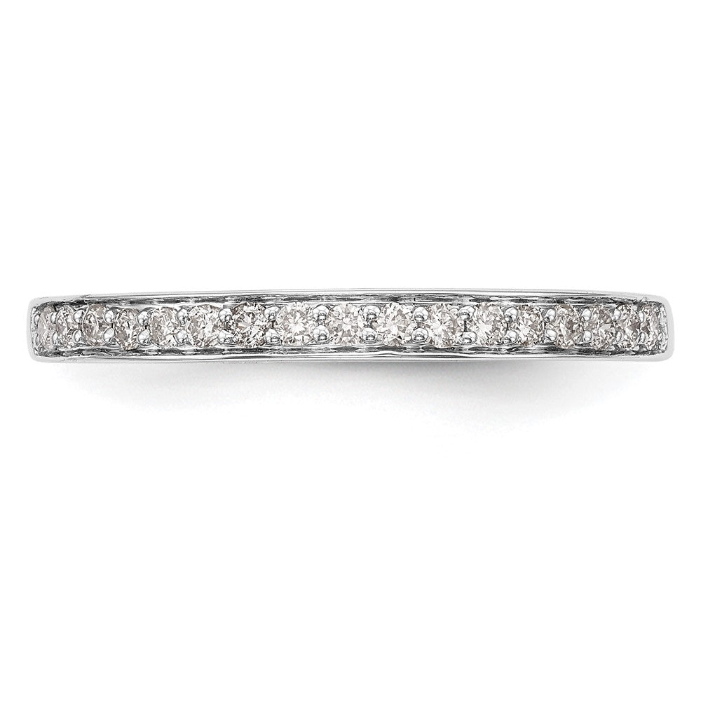 14K Weißgold Ehering mit natürlichen Diamanten, 0,144 ct Gesamtgewicht