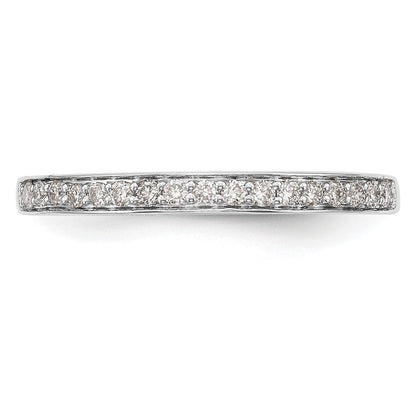 14K Weißgold Ehering mit natürlichen Diamanten, 0,144 ct Gesamtgewicht