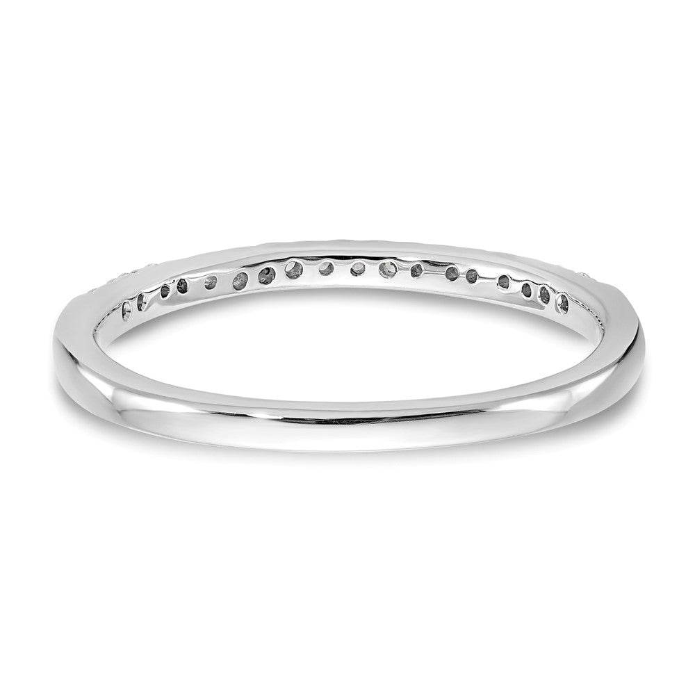 14K Weißgold Ehering mit natürlichen Diamanten, 0,144 ct Gesamtgewicht