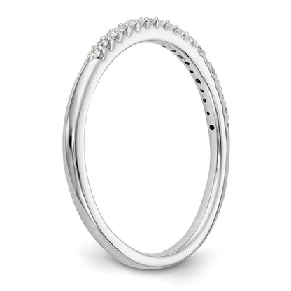 14K Weißgold Ehering mit natürlichen Diamanten, 0,144 ct Gesamtgewicht