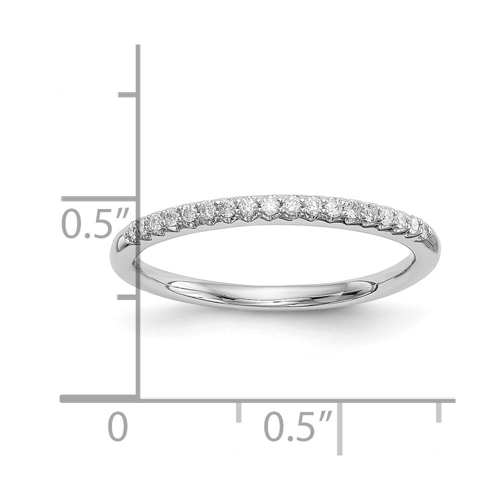 14K Weißgold Ehering mit natürlichen Diamanten, 0,144 ct Gesamtgewicht
