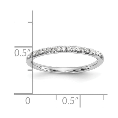 14K Weißgold Ehering mit natürlichen Diamanten, 0,144 ct Gesamtgewicht