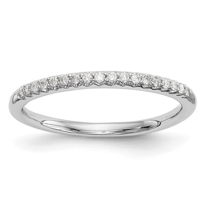 14K Weißgold Ehering mit natürlichen Diamanten, 0,144 ct Gesamtgewicht