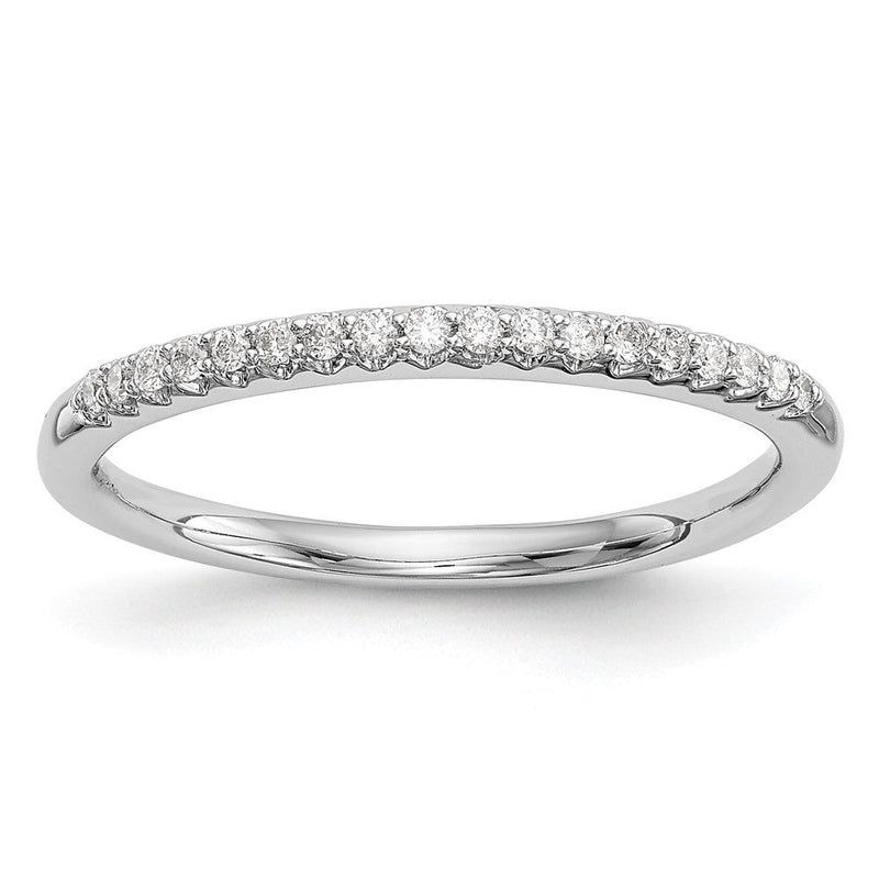 14K Weißgold Ehering mit natürlichen Diamanten, 0,144 ct Gesamtgewicht