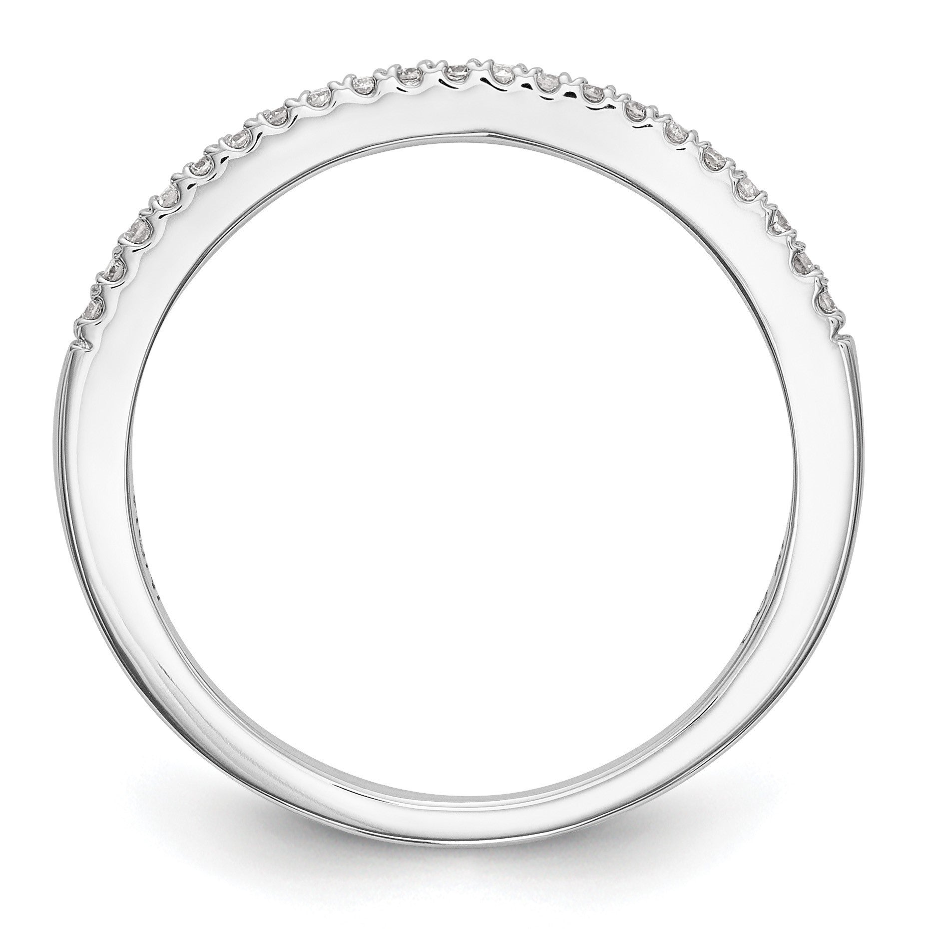 14K Weißgold Ehering mit natürlichen Diamanten, 0,168 ct Gesamtgewicht