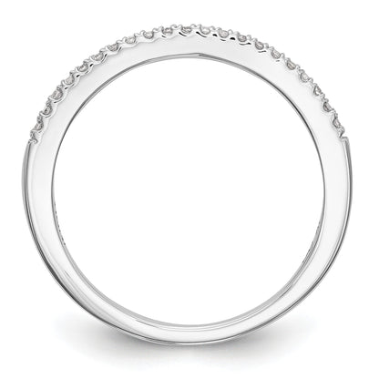 14K Weißgold Ehering mit natürlichen Diamanten, 0,168 ct Gesamtgewicht