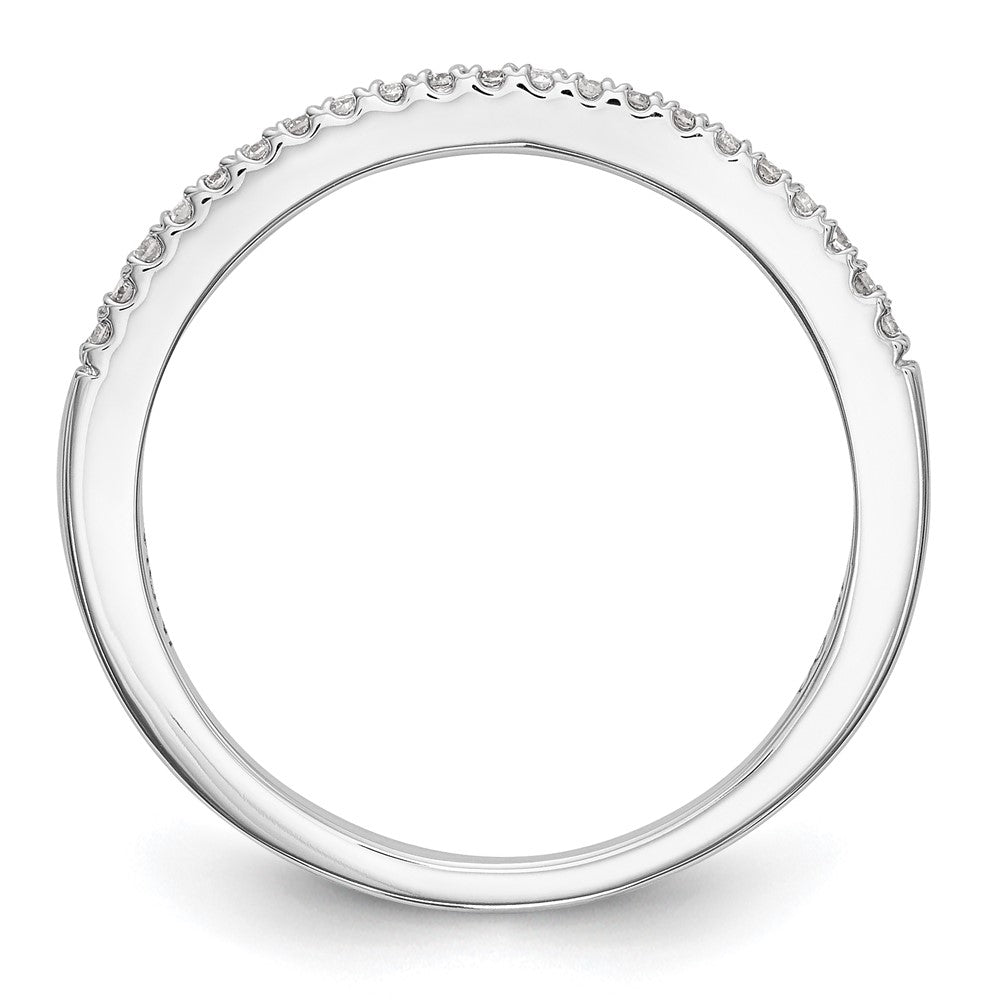 14K Weißgold Ehering mit natürlichen Diamanten, 0,168 ct Gesamtgewicht