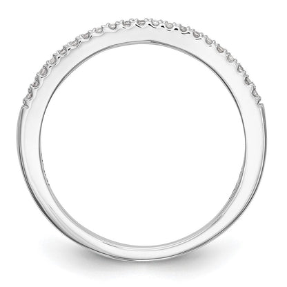 14K Weißgold Ehering mit natürlichen Diamanten, 0,168 ct Gesamtgewicht