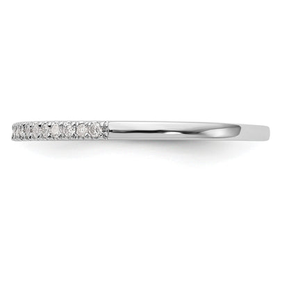 14K Weißgold Ehering mit natürlichen Diamanten, 0,168 ct Gesamtgewicht