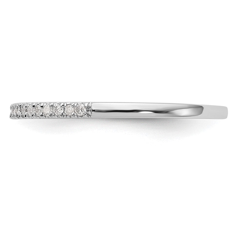 14K Weißgold Ehering mit natürlichen Diamanten, 0,168 ct Gesamtgewicht