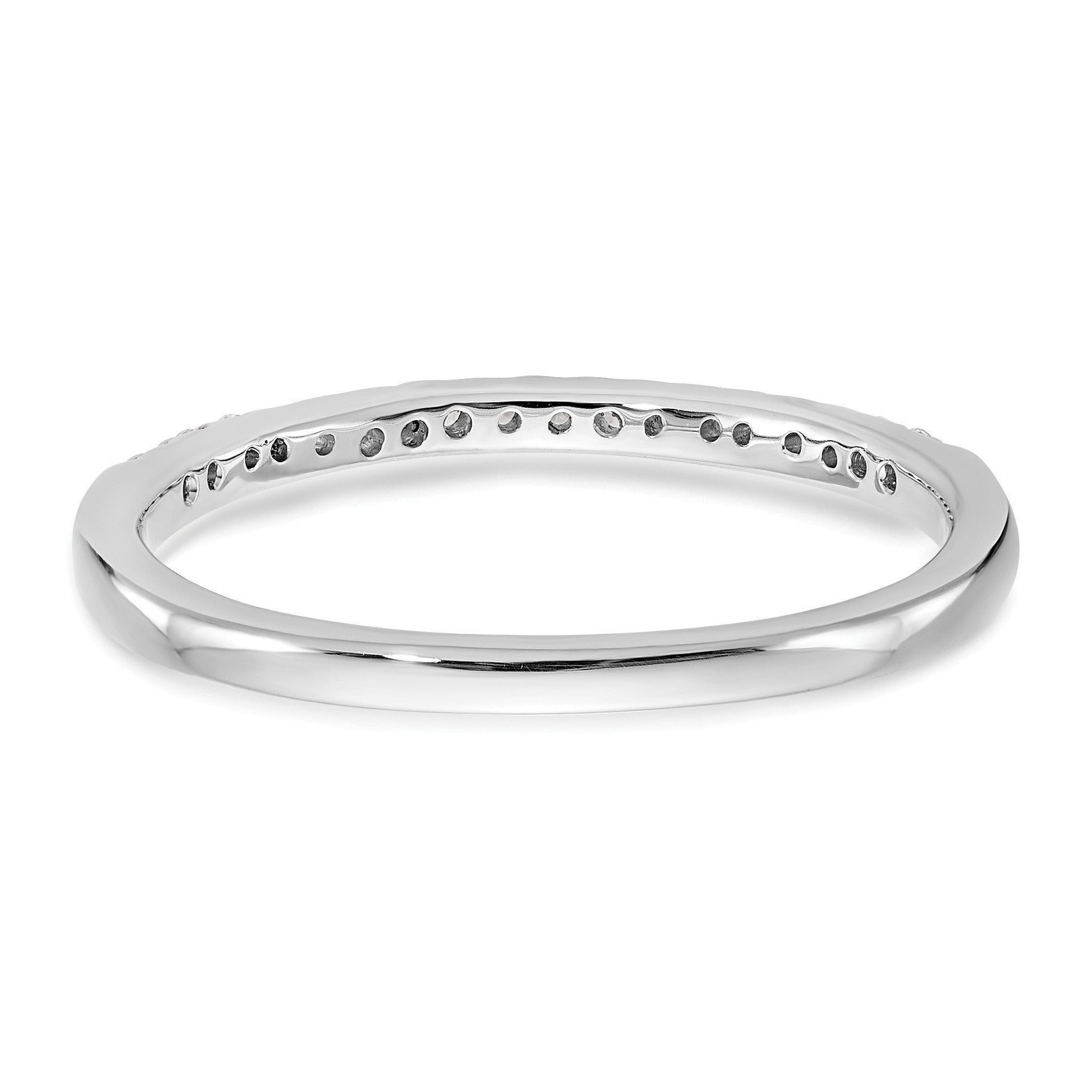 14K Weißgold Ehering mit natürlichen Diamanten, 0,168 ct Gesamtgewicht
