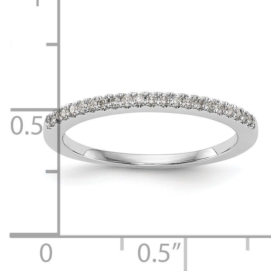 14K Weißgold Ehering mit natürlichen Diamanten, 0,168 ct Gesamtgewicht
