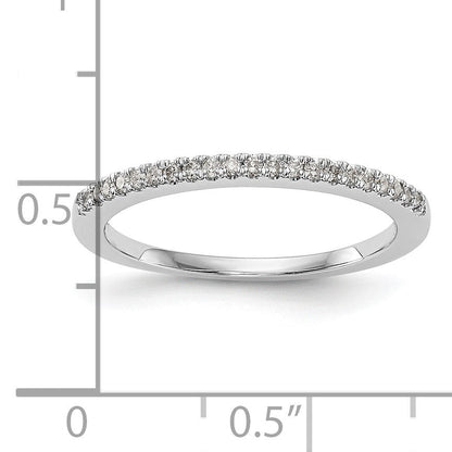 14K Weißgold Ehering mit natürlichen Diamanten, 0,168 ct Gesamtgewicht