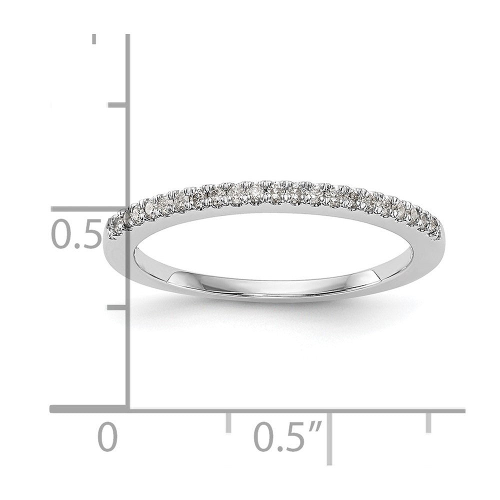 14K Weißgold Ehering mit natürlichen Diamanten, 0,168 ct Gesamtgewicht