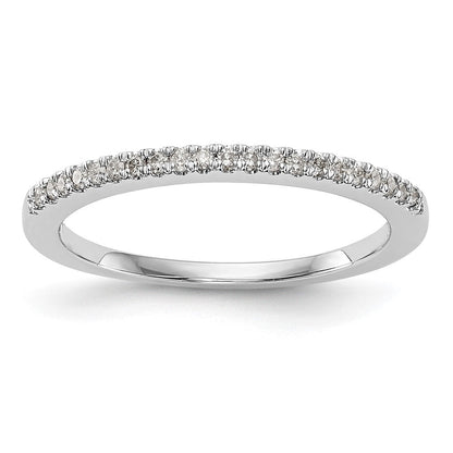 14K Weißgold Ehering mit natürlichen Diamanten, 0,168 ct Gesamtgewicht