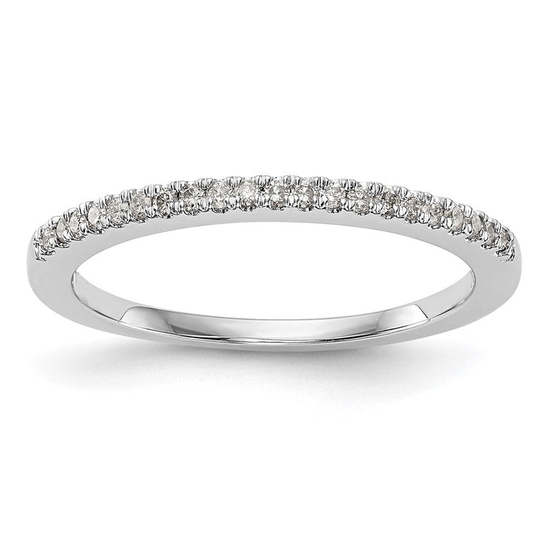 14K Weißgold Ehering mit natürlichen Diamanten, 0,168 ct Gesamtgewicht
