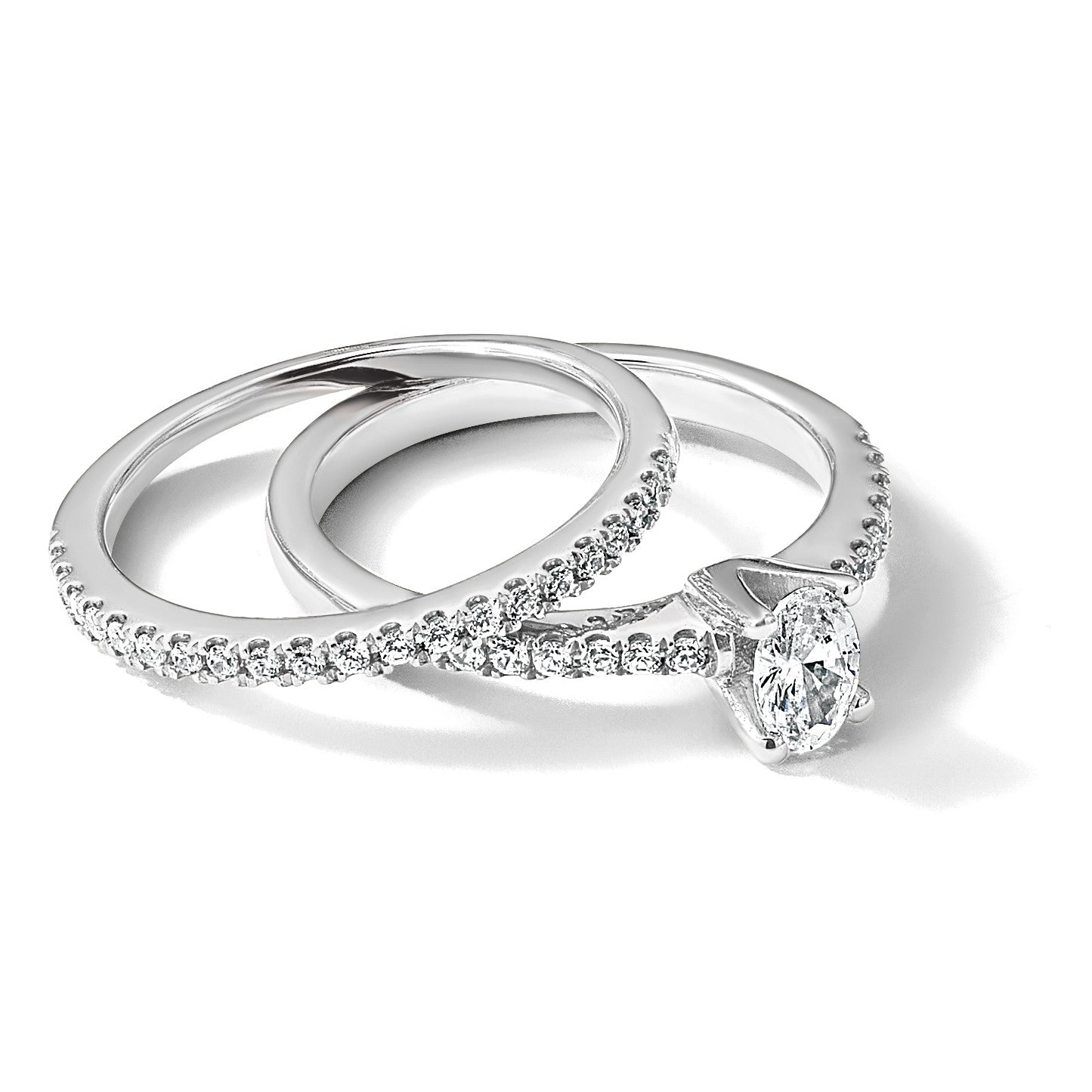 14K Weißgold Ring mit 0,33 ct. im Labor gezüchteten Diamanten, VS/SI+ G+
