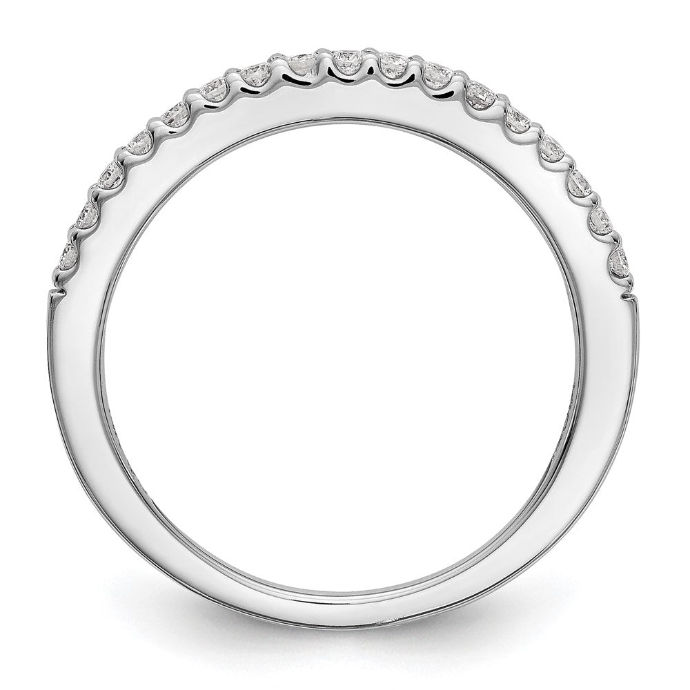 14K Weißgold Ehering mit natürlichen Diamanten 0,34 ct