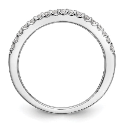 14K Weißgold Ehering mit natürlichen Diamanten 0,34 ct