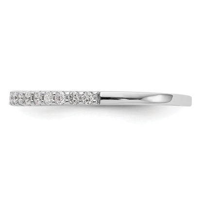 14K Weißgold Ehering mit natürlichen Diamanten 0,34 ct