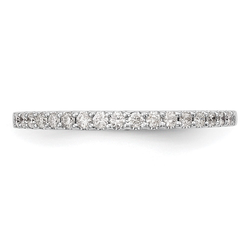 14K Weißgold Ehering mit natürlichen Diamanten 0,34 ct
