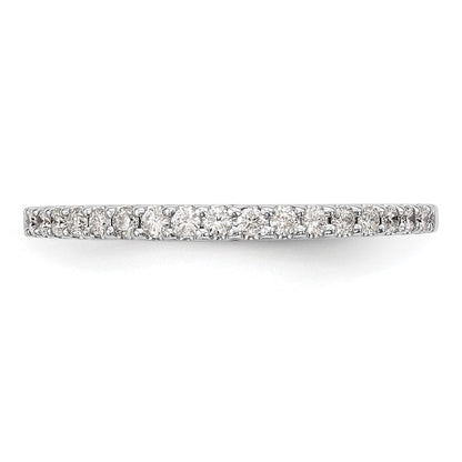 14K Weißgold Ehering mit natürlichen Diamanten 0,34 ct