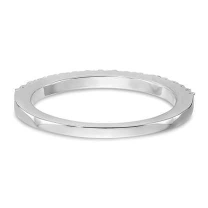 14K Weißgold Ehering mit natürlichen Diamanten 0,34 ct