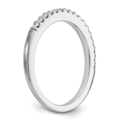 14K Weißgold Ehering mit natürlichen Diamanten 0,34 ct