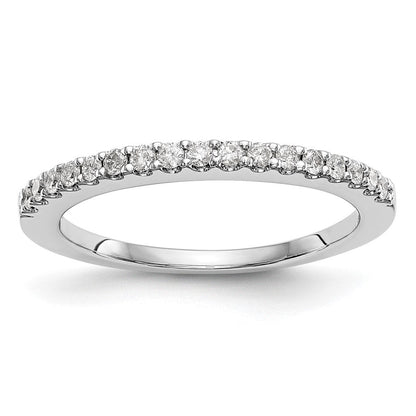 14K Weißgold Ehering mit natürlichen Diamanten 0,34 ct