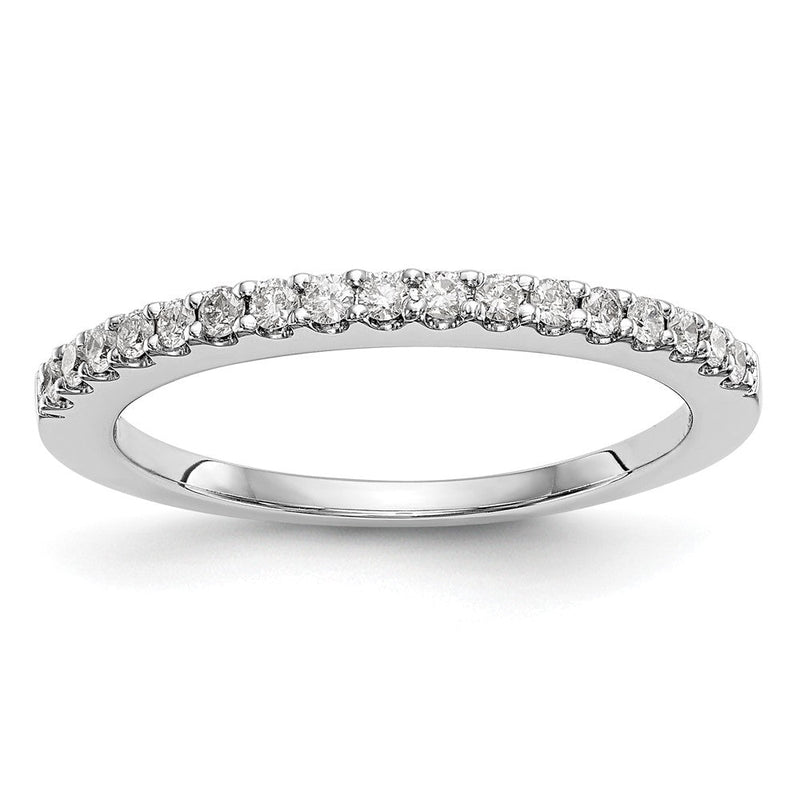 14K Weißgold Ehering mit natürlichen Diamanten 0,34 ct