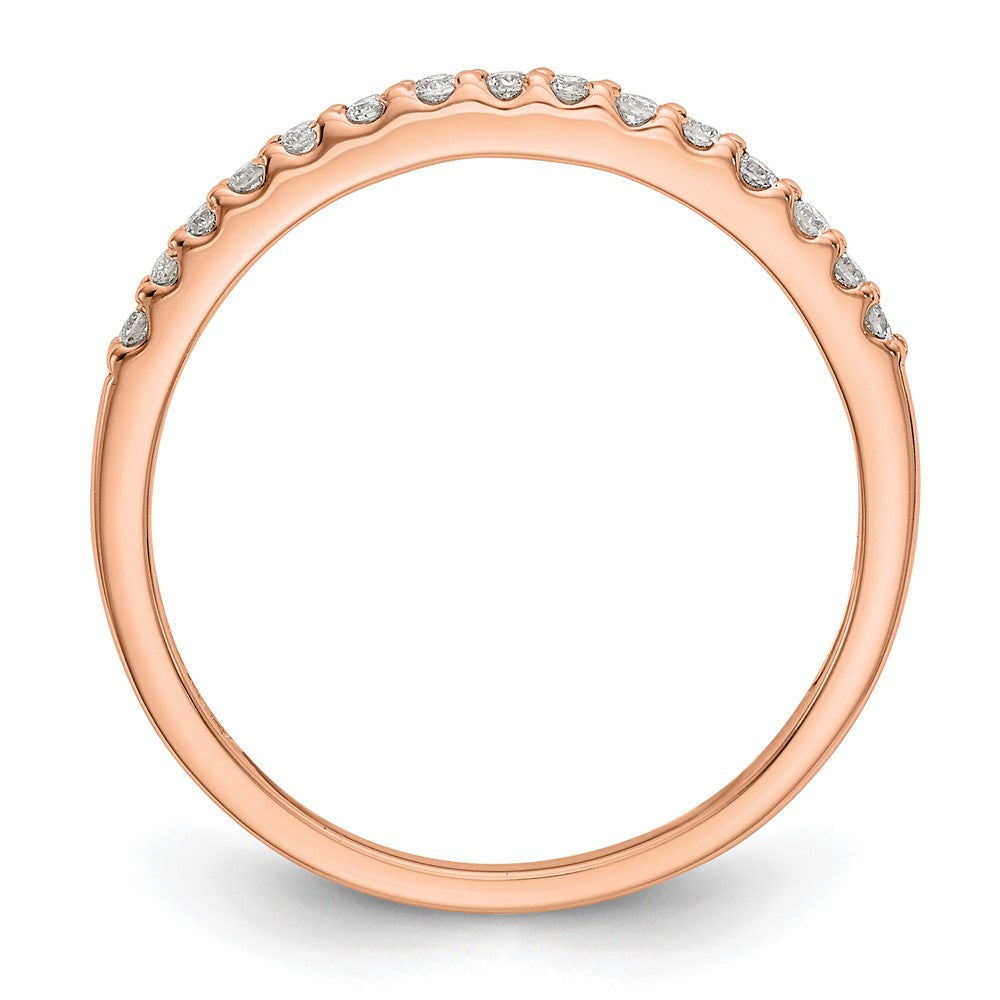14K Roségold Ring mit echten Diamanten