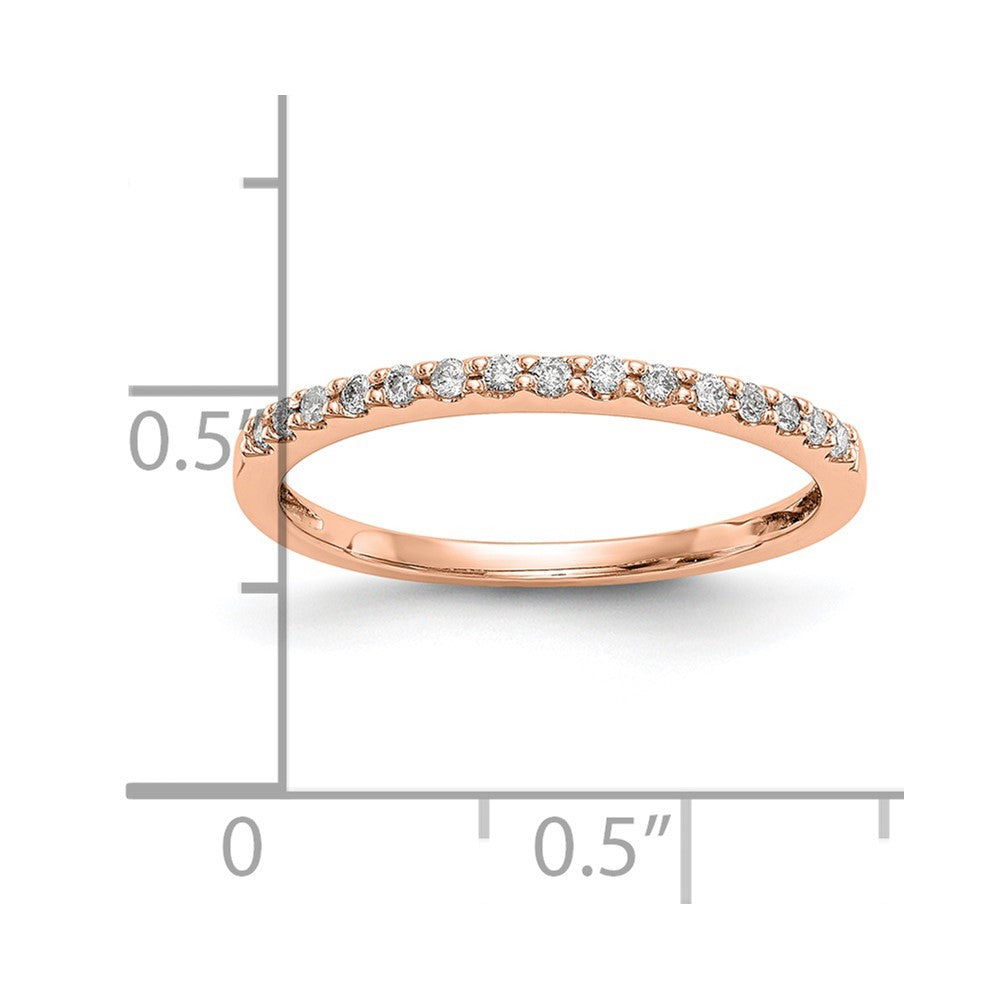 14K Roségold Ring mit echten Diamanten
