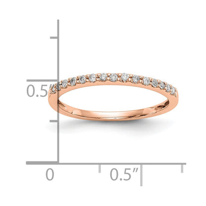 14K Roségold Ring mit echten Diamanten