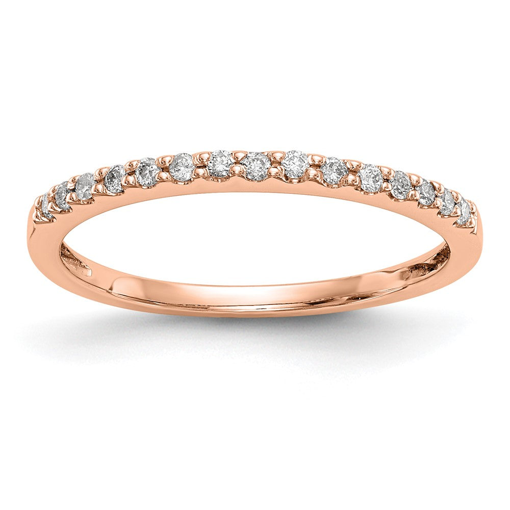 14K Roségold Ring mit echten Diamanten