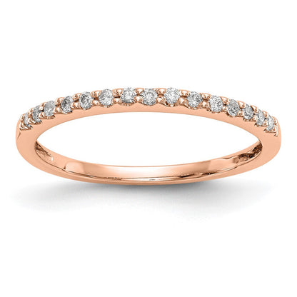 14K Roségold Ring mit echten Diamanten