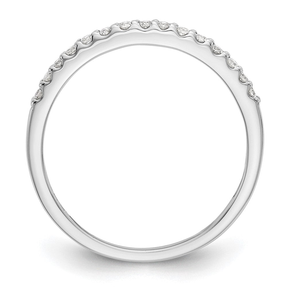 14K Weißgold Ehering mit natürlichen Diamanten, 0,12 ct