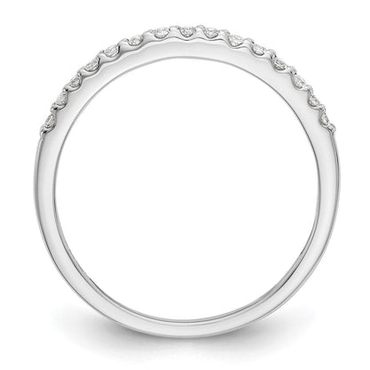 14K Weißgold Ehering mit natürlichen Diamanten, 0,12 ct